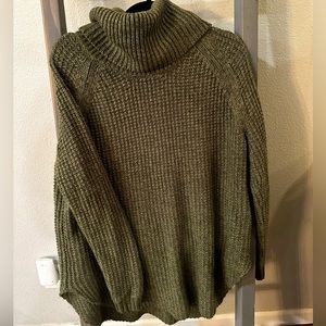 Olive green turtle neck sweater